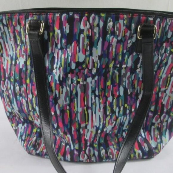 Euc Vera Bradley Watercolor Brushstrokes Large Ella Tote Bag - Picture 4 of 6